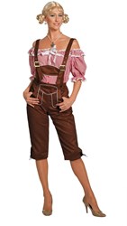 Tirolerhose Luxe Dames Lang Donkerbruin 