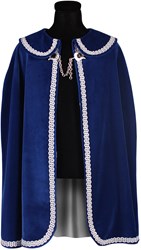 Prinsencape Blauw/Zilver Luxe