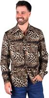 Tiger King Blouse Panter Bruin voor heren