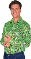 Heren Disco Blouse Green Rainbow (1)