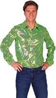 Heren Disco Blouse Green Rainbow (2)