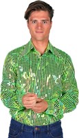 Heren Disco Blouse Green Rainbow