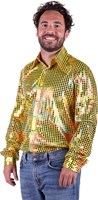 Heren Disco Blouse Yellow Rainbow (1)