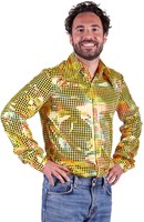 Heren Disco Blouse Yellow Rainbow