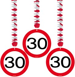 Hangdeco 30 jaar Verkeersbord