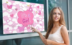 Vlag Geboorte Meisje - It's a Girl 90x60cm