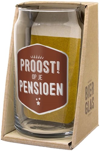 Bierglas Proost Op Je Pensioen
