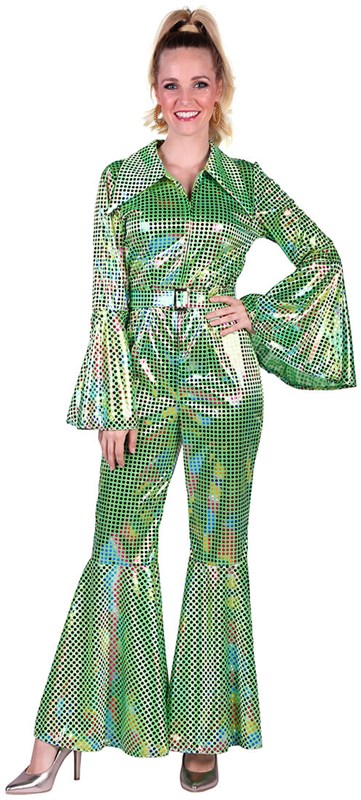 Disco Jumpsuit Green Rainbow