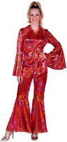 Disco Jumpsuit Red Rainbow