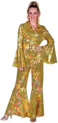 Disco Jumpsuit Yellow Rainbow