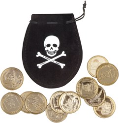 Buidel met 12 Piratenmunten