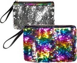 Handtasje Tover Pailletten Rainbow-Zilver (14x20cm)