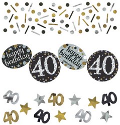 Confetti 40 Sparkling Celebrations Silver & Gold
