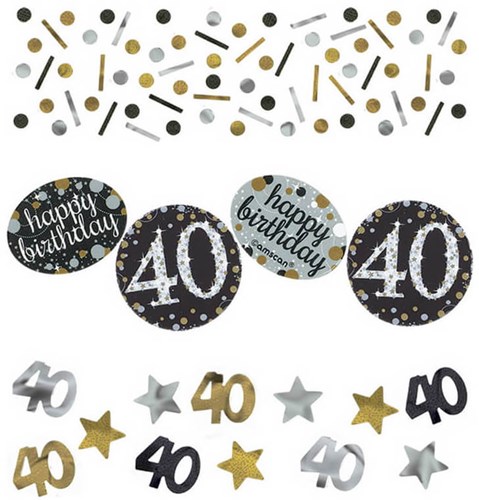 Confetti 40 Sparkling Celebrations Silver & Gold - 34gr