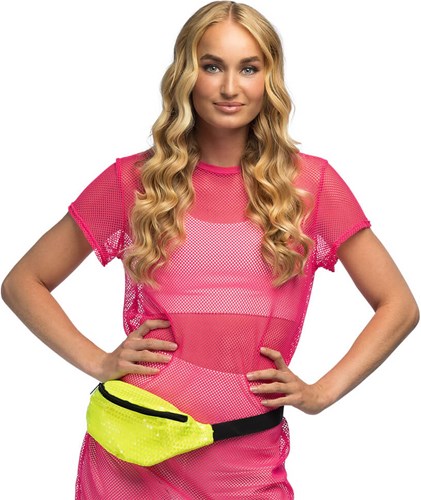 Pailletten Heuptasje Neon Geel