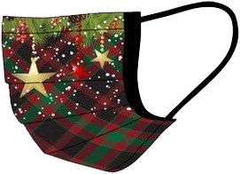Mondkapje Christmas Stars (zijkant)