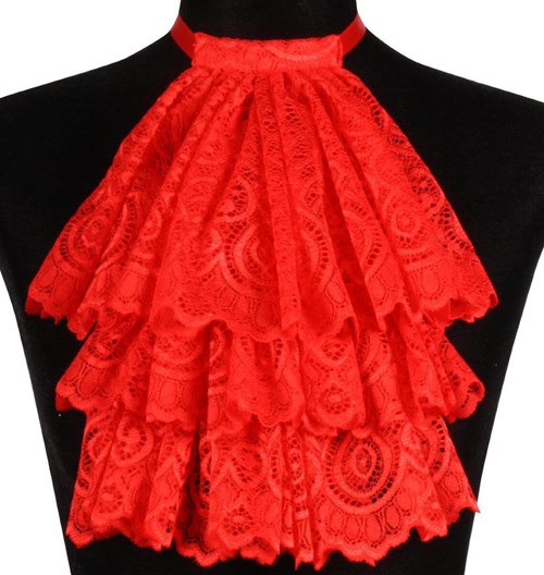 Jabot Klassiek Kant Rood