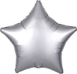 Folieballon Mat Metallic Ster Zilver