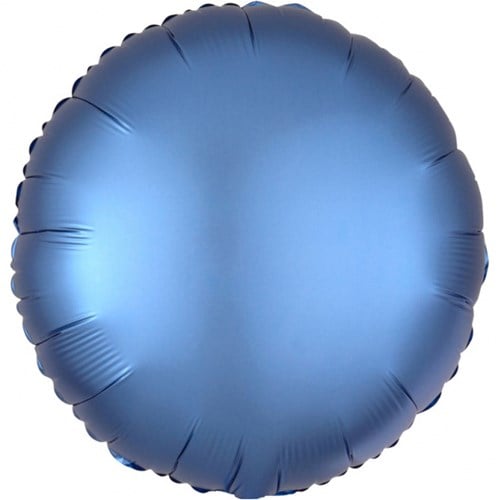 Folieballon Mat Metallic Rond Blauw