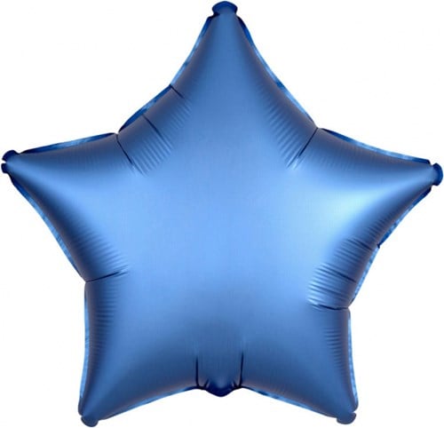 Folieballon Mat Metallic Ster Blauw