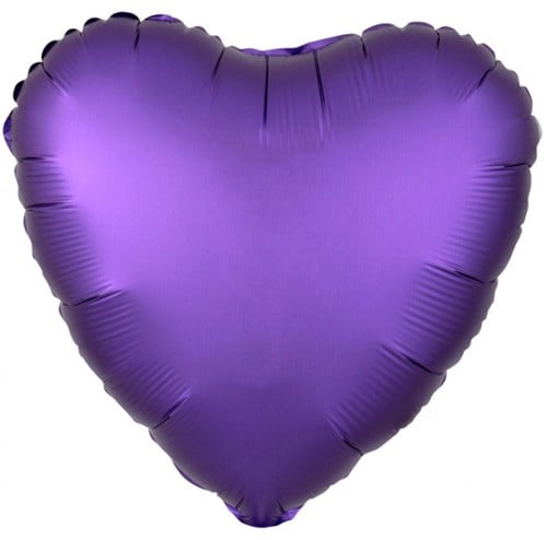 Folieballon Mat Metallic Hart Paars