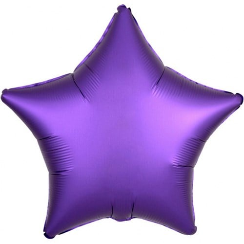 Folieballon Mat Metallic Ster Paars