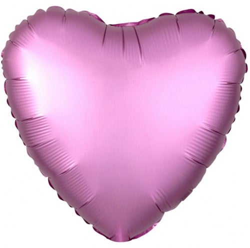 Folieballon Mat Metallic Hart Roze