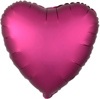 Folieballon Mat Metallic Hart Pink