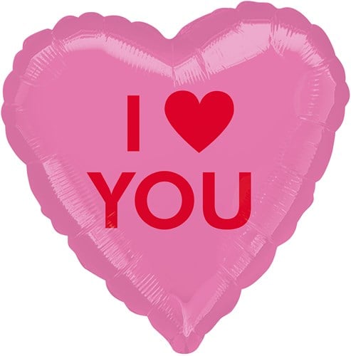 Folieballon I Love You - Candy Heart (43cm)