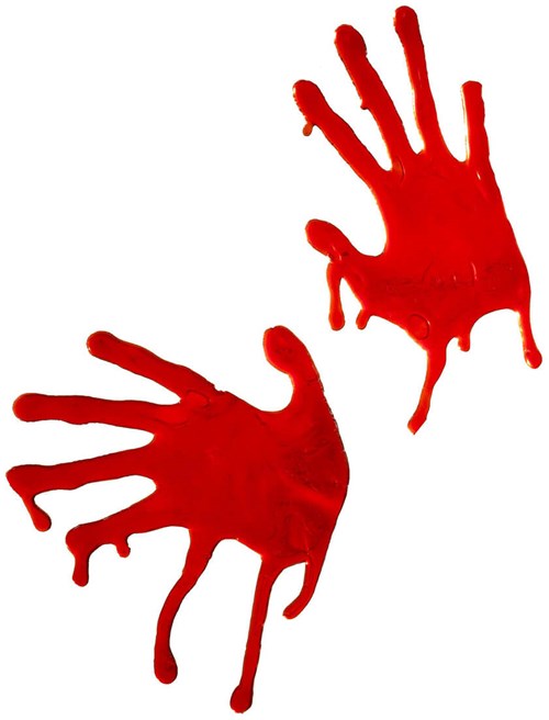 Raamstickers Halloween Bloody Hands