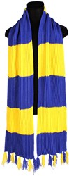 Blauw-Gele Sjaal Luxe Gebreid (230x28cm)