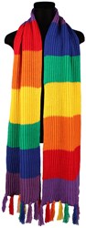 Regenboog Sjaal Luxe Gebreid (230x28cm)