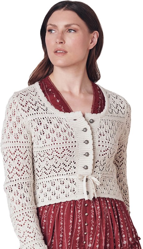 Dames Trachten Vest Ameline Ecru (2)