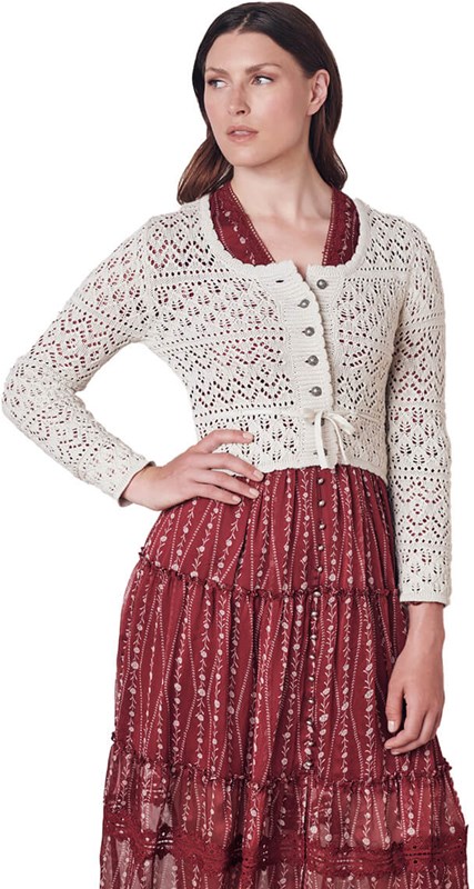 Dames Trachten Vest Ameline Ecru (3)