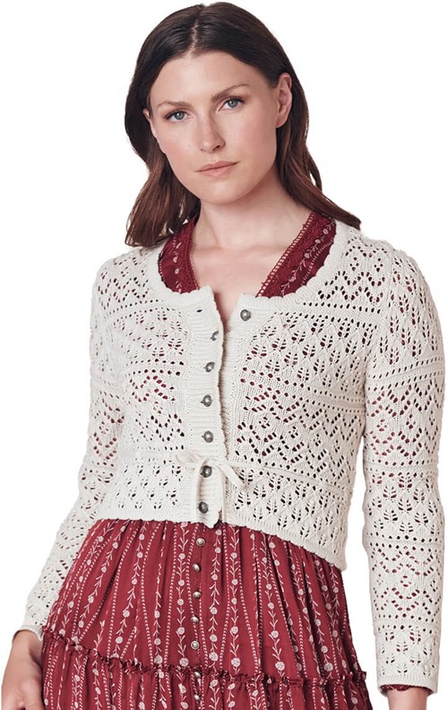 Dames Trachten Vest Ameline Ecru