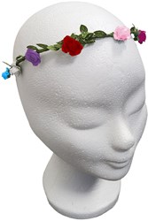 Bloemenhaarband met Papieren Bloemen Multi