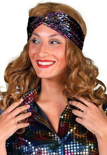 Disco Haarband Black Rainbow