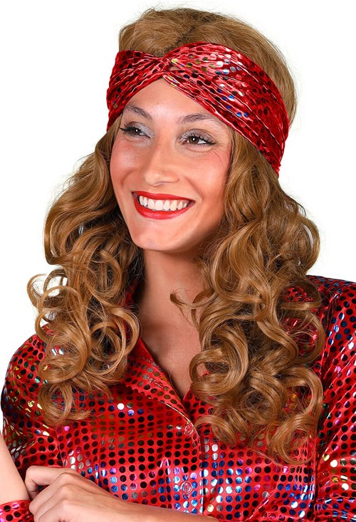 Disco Haarband Red Rainbow