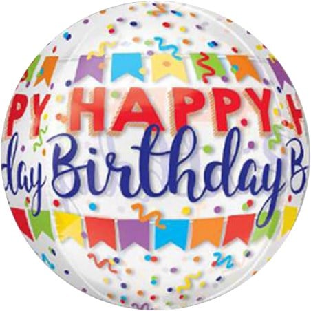 Orbz Ballon Happy Birthday Feest