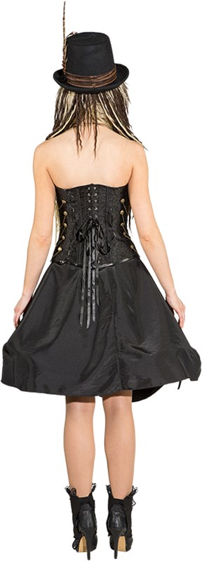 Korset Steampunk Zwart met gouden sluiting -3