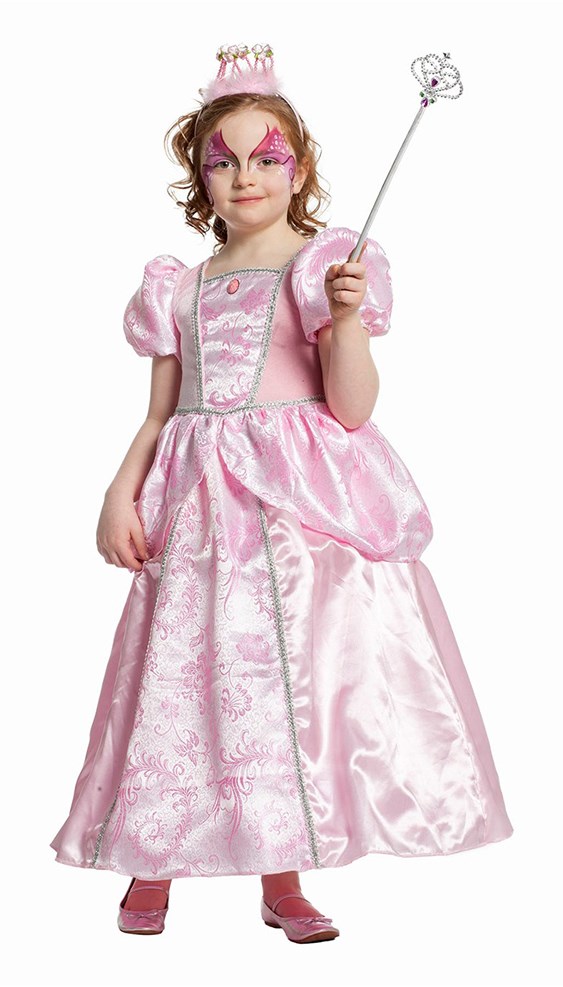 Aoiviss Roze Prinsessenkostuum voor Meisjes Kanten Prinsessenjurk Festival-Vermomming Halloween Verjaardag met Toebehoren