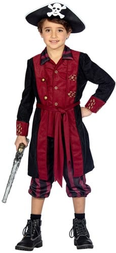 Piraten Pak Kind Burgundy-Zwart