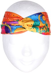 Disco Haarband Orange Flowers