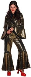 Disco Jumpsuit Studio 54 Goud