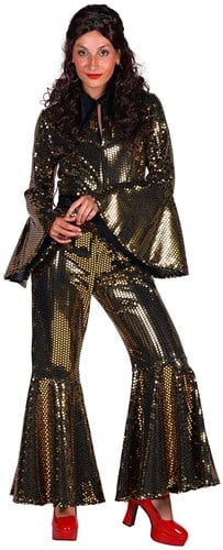 Disco Jumpsuit Studio 54 Goud
