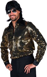 Gouden Disco Blouse Heren Pailletten Luxe