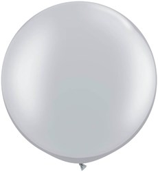 Topballon 90cm Zilver