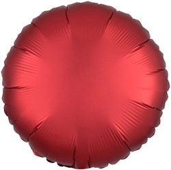 Folieballon Mat Metallic Rond Rood - 43cm