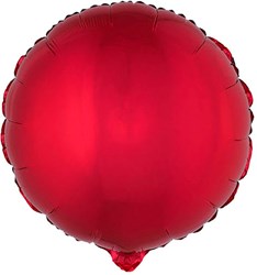 Folieballon Rond Metallic Rood (56x46cm)