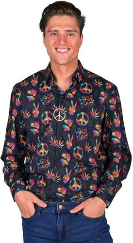 Overhemd Heren Hippie Peace